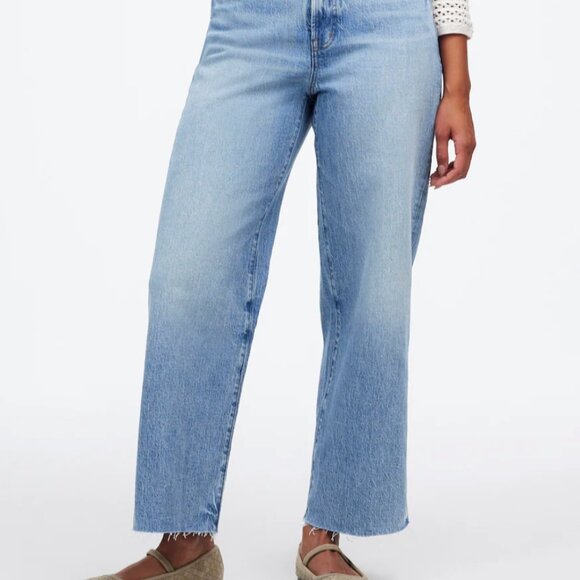 Madewell The Curvy Vintage Wide Leg Crop Jeans - Picture 1 of 7